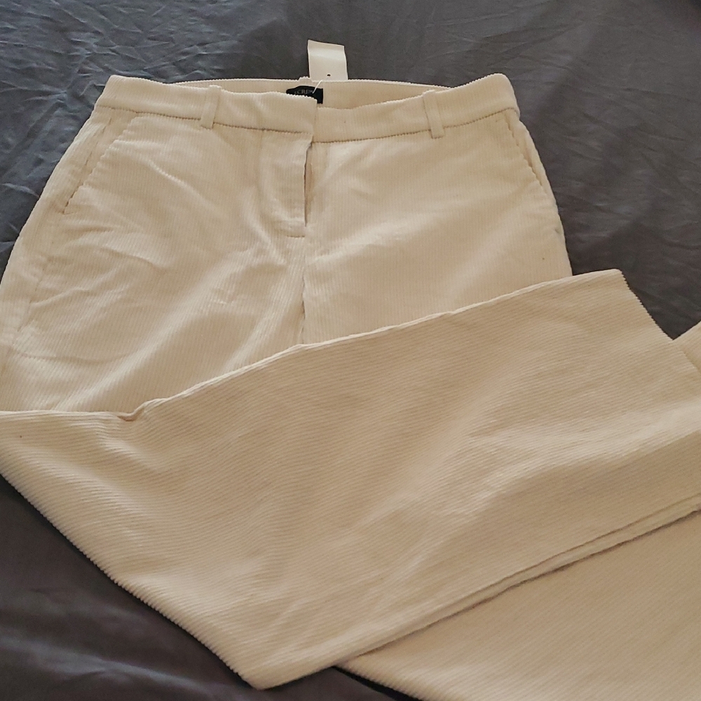 J. Crew Women's Cream Corduroy Pants